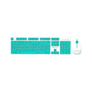 TECLADO + MOUSE FTX WIRELESS FTXGK600 NUMERICO/ESPAÑOL BLANCO/VERDE